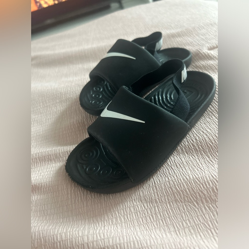 Nike Kids Black Slide Sandals